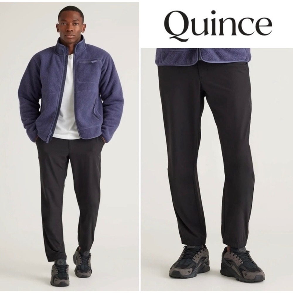 Quince Performance Tech Jogger In Black Plus Size XXL Athleisure Gorpcore Travel